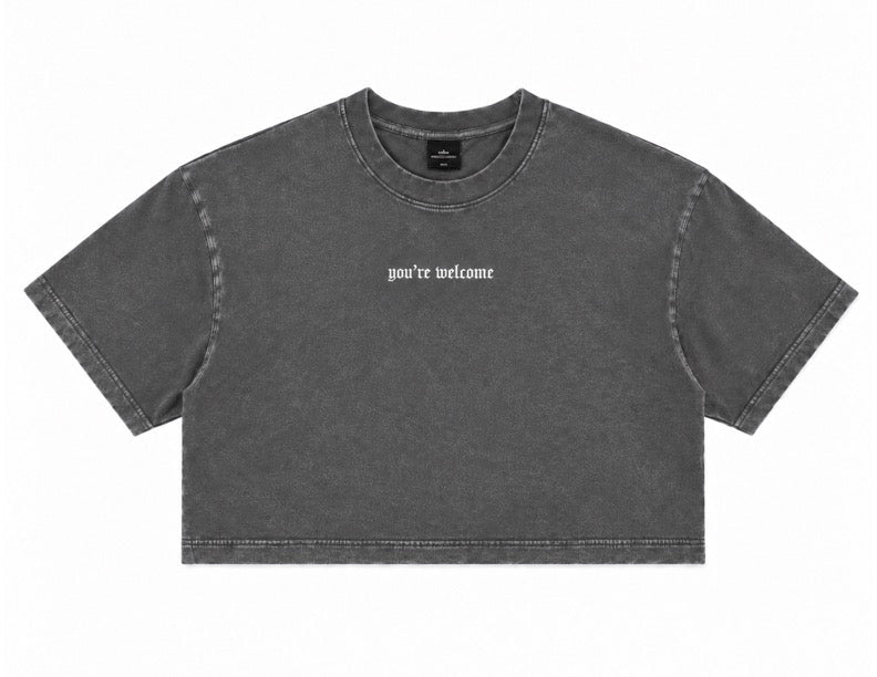 You're Welcome Cropped Tee
